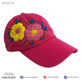 Gorra fucsia con bordado artesanal (SW-1023-101)