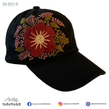 Gorra negra con bordado artesanal (SW-1023-111)